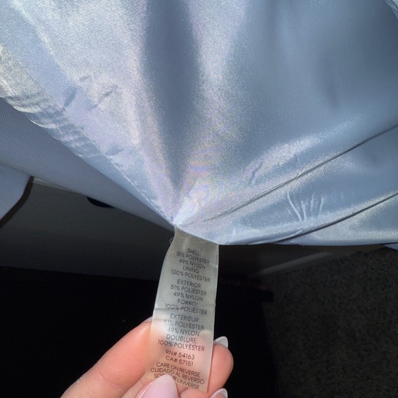 Calvin Klein Women's Light Blue and White Blazer - Picture 5 of 8